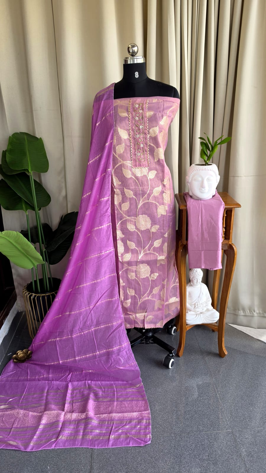 Semi banarasi silk salwar material-VK2 - Image 2