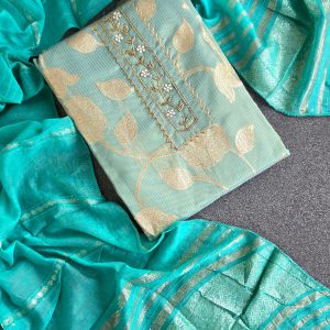 Semi banarasi silk salear material-VK3
