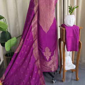 Semi banarasi silk salwar with lining-VK5