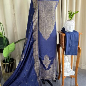 Semi banarasi silk salwar with lining-VK7