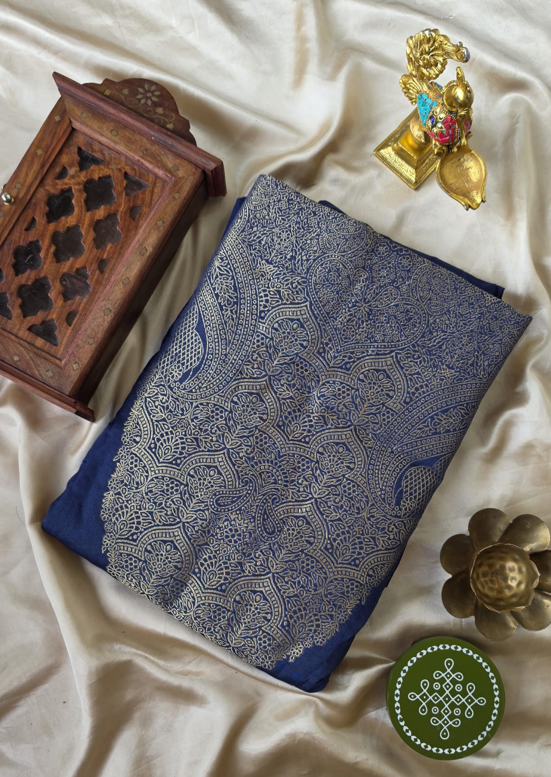 Semi banarasi silk salwar with lining-VK7 - Image 2