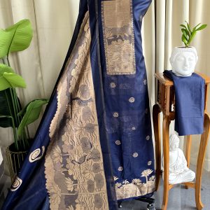 Semi banarasi silk salwar with lining-VK10