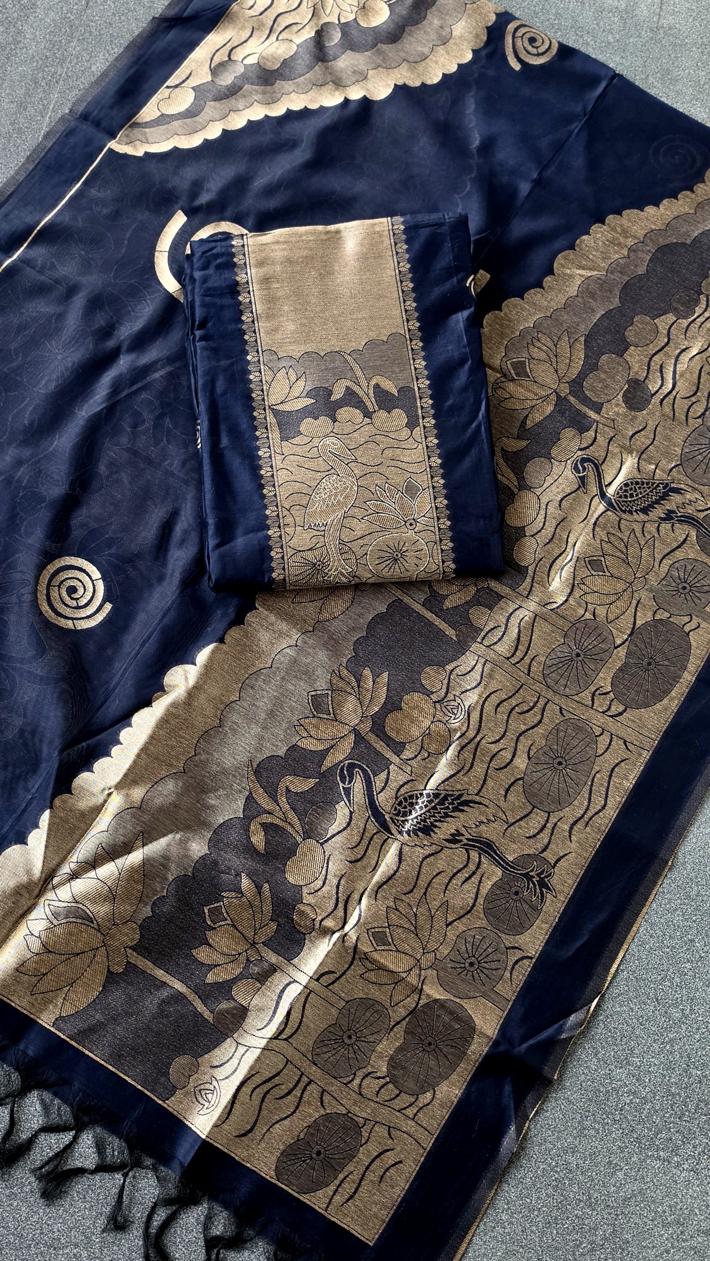 Semi banarasi silk salwar with lining-VK10 - Image 2