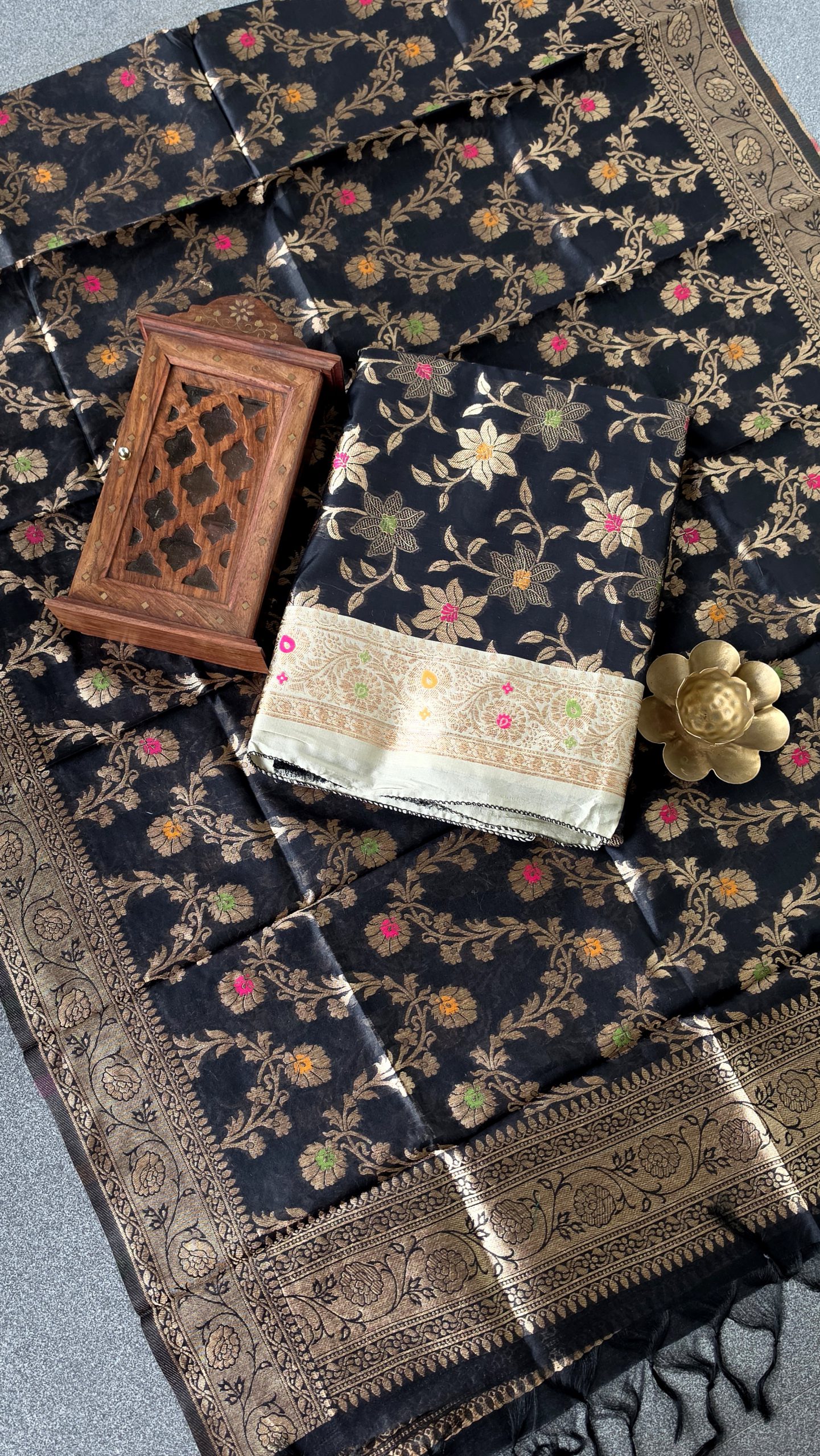 Semi banarasi silk salwar with lining-VK15 - Image 2