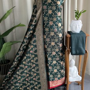 Semi banarasi silk salwar with lining-VK17