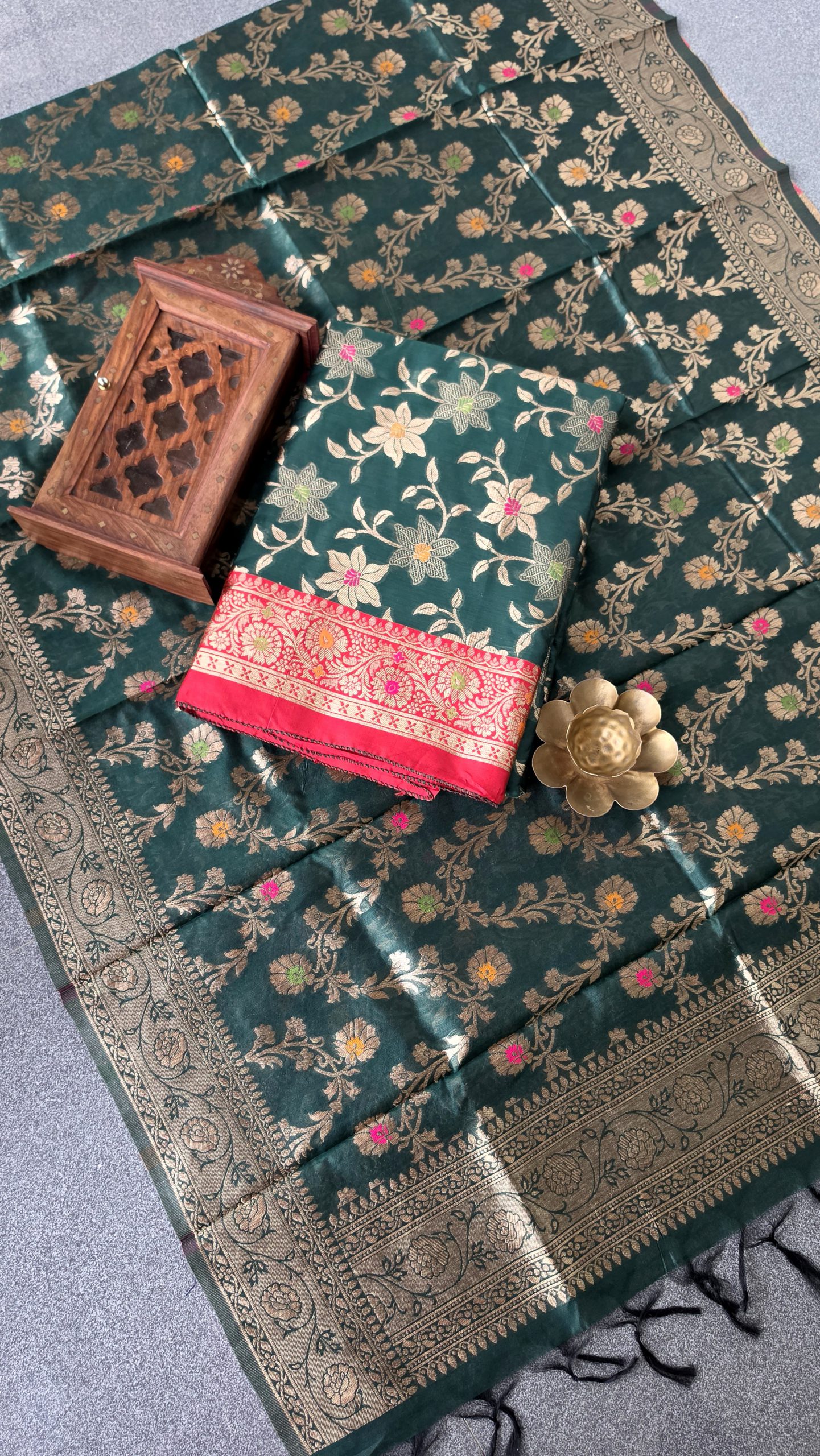 Semi banarasi silk salwar with lining-VK17 - Image 2