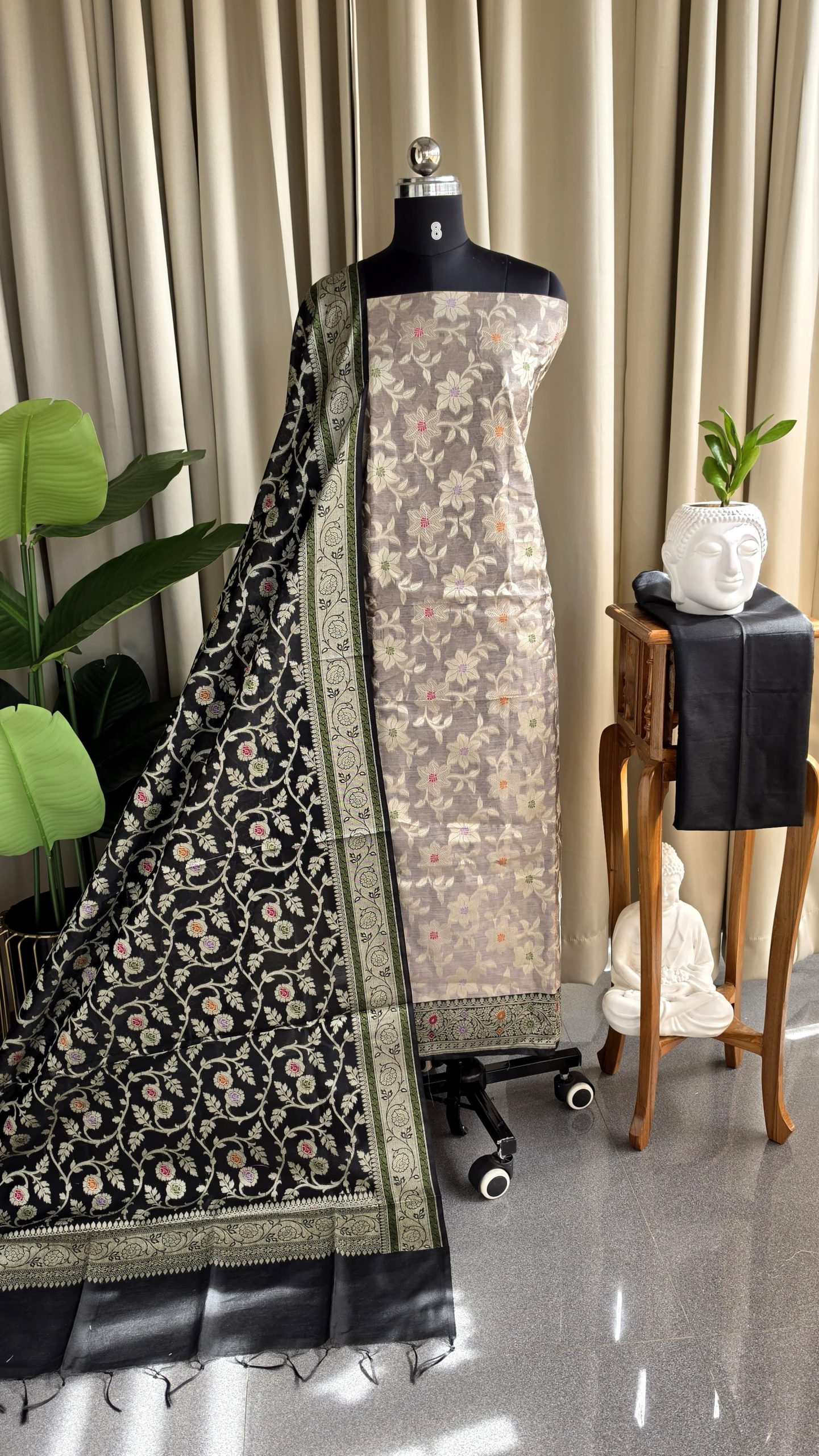 Semi banarasi silk salwar material-VK25