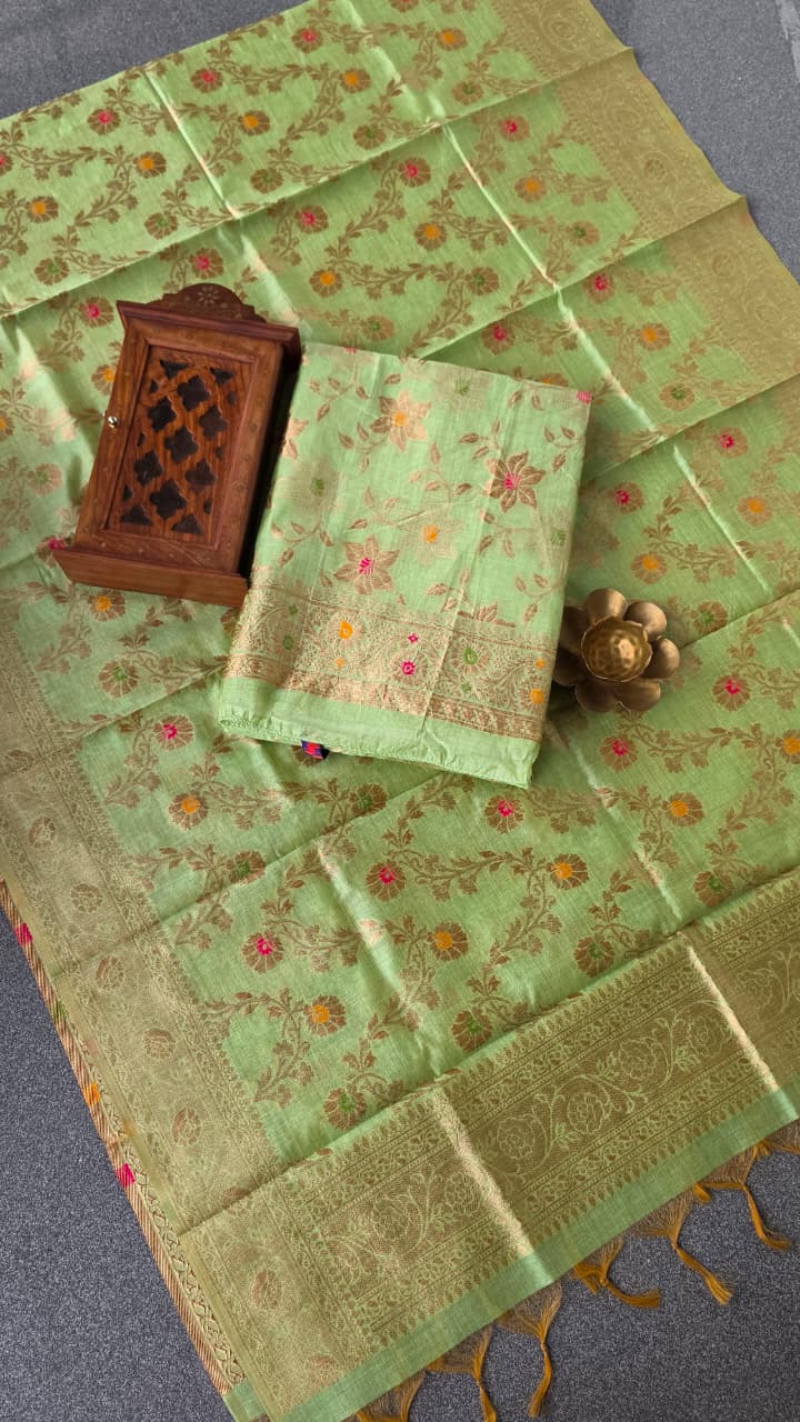 Semi banarasi silk salwar with lining-VK19 - Image 2