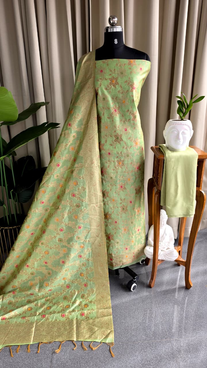 Semi banarasi silk salwar with lining-VK19