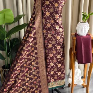 Semi banarasi silk salwar with lining-VK20