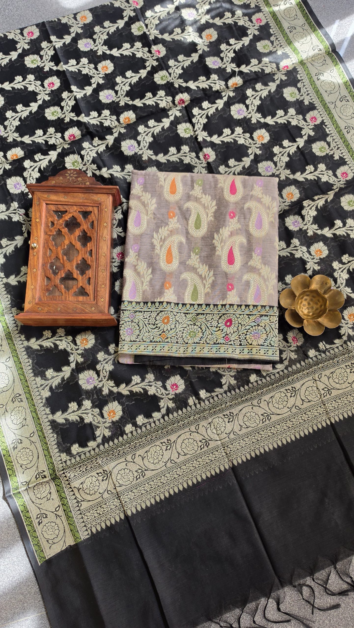 Semi banarasi silk salwar-VK32 - Image 2