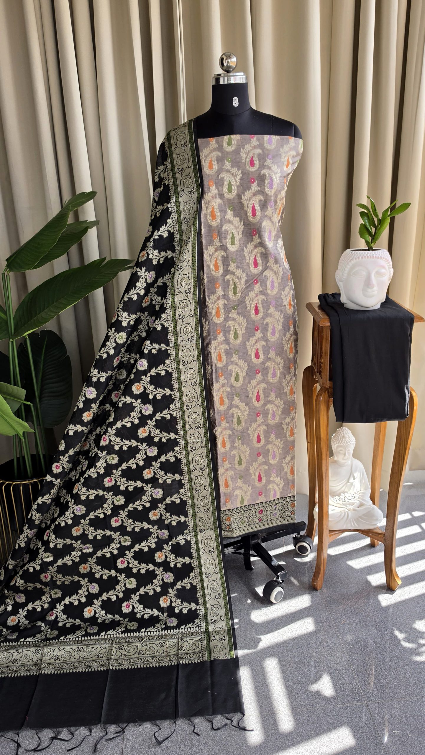 Semi banarasi silk salwar-VK32