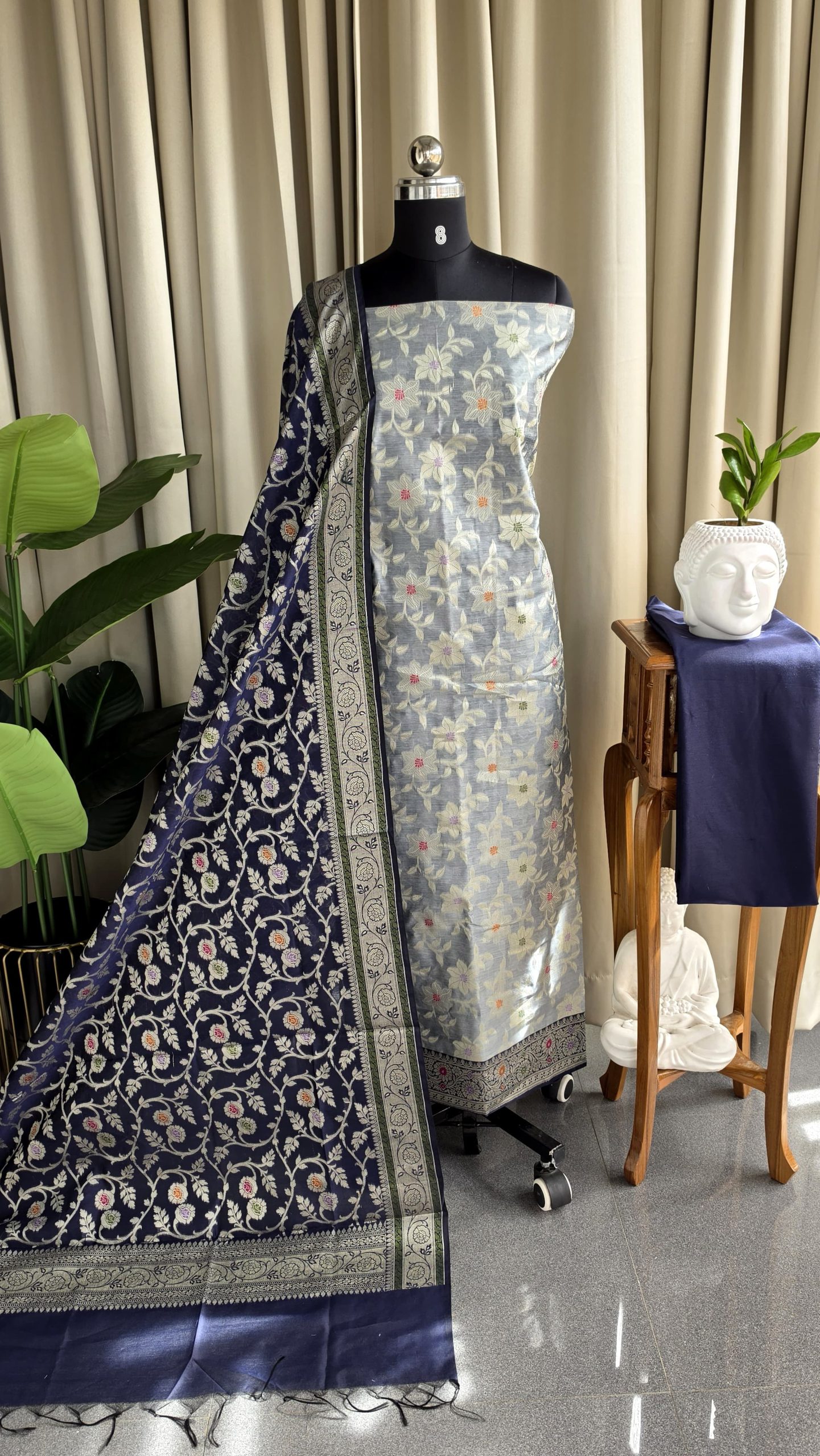 Semi banarasi silk salwar material -VK27