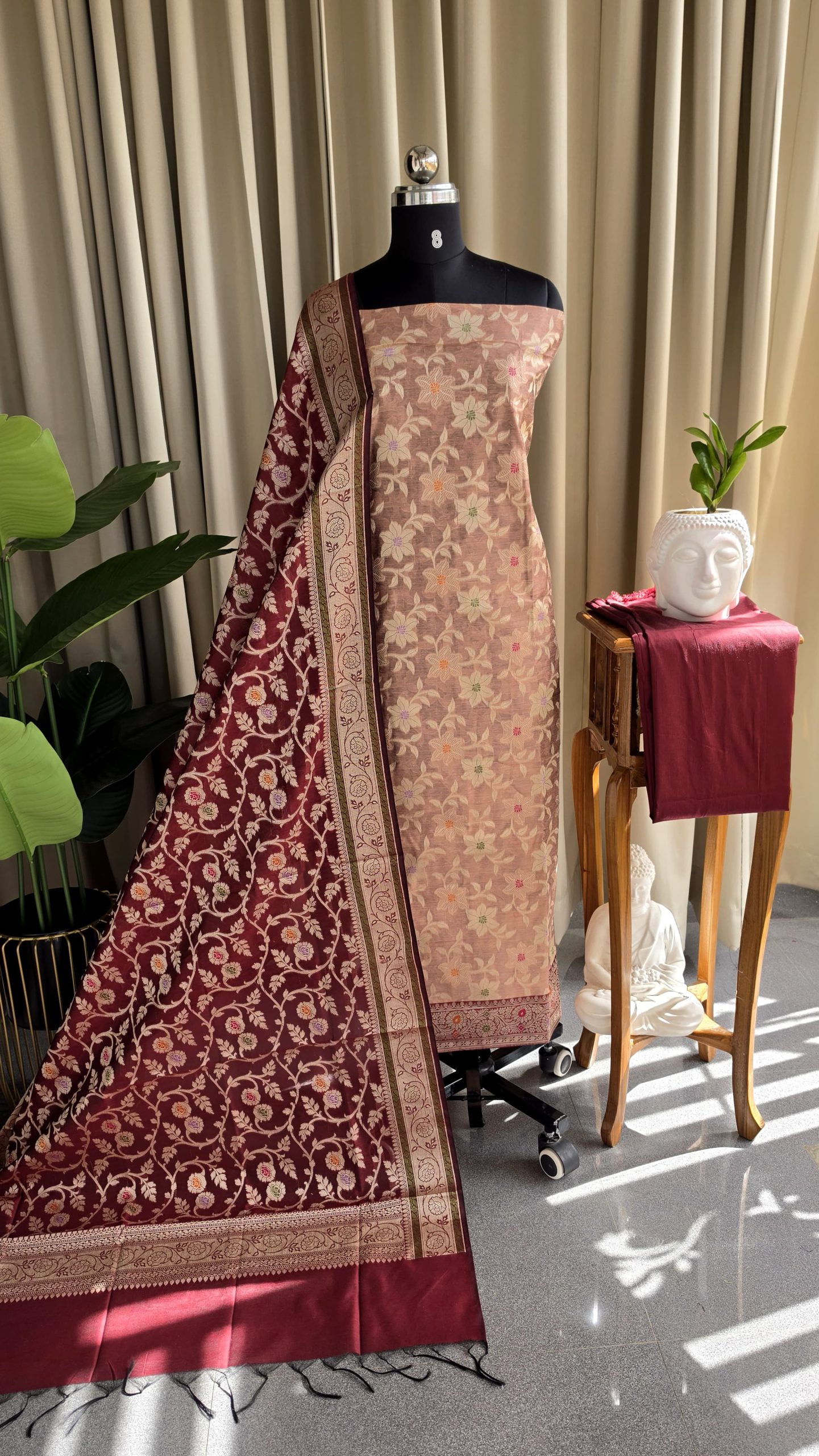 Semi banarasi silk salwar material-VK26