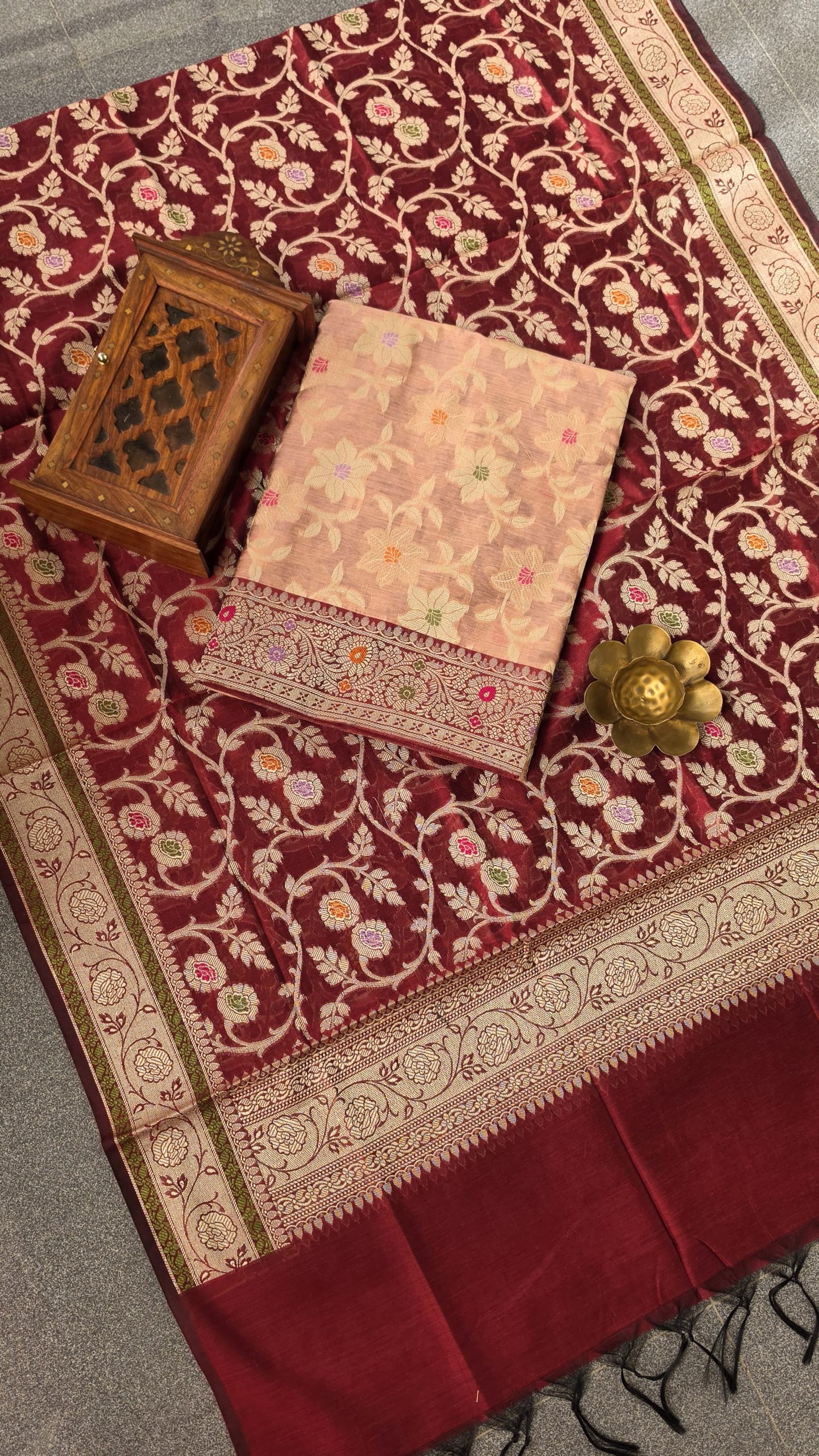 Semi banarasi silk salwar material-VK26 - Image 2