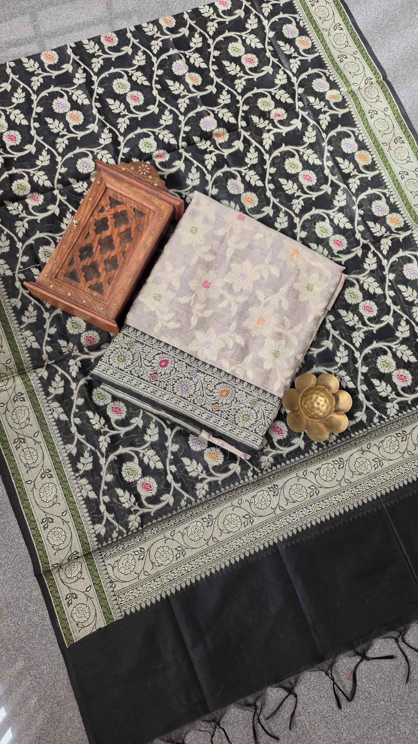 Semi banarasi silk salwar material-VK25 - Image 2