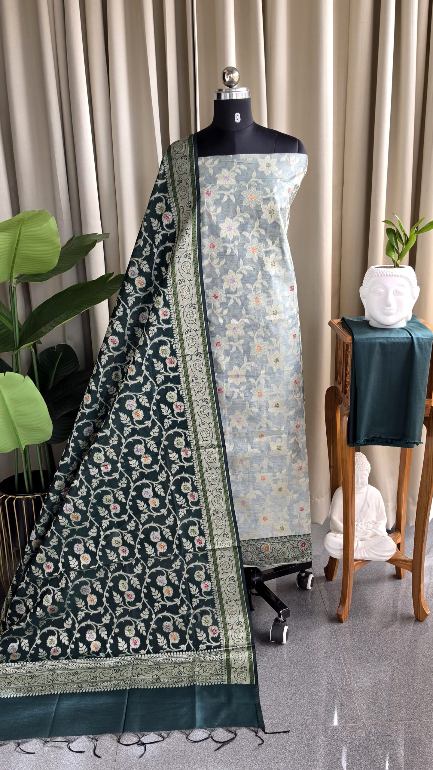 Semi banarasi silk salwar material-VK23